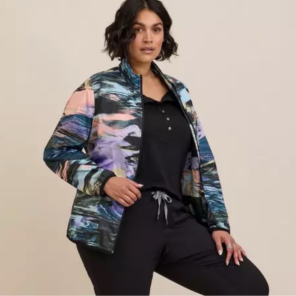 Torrid 1 Happy Camper Polyester Woven Lightweight Active Jacket Size 14-16 - Picture 2 of 15
